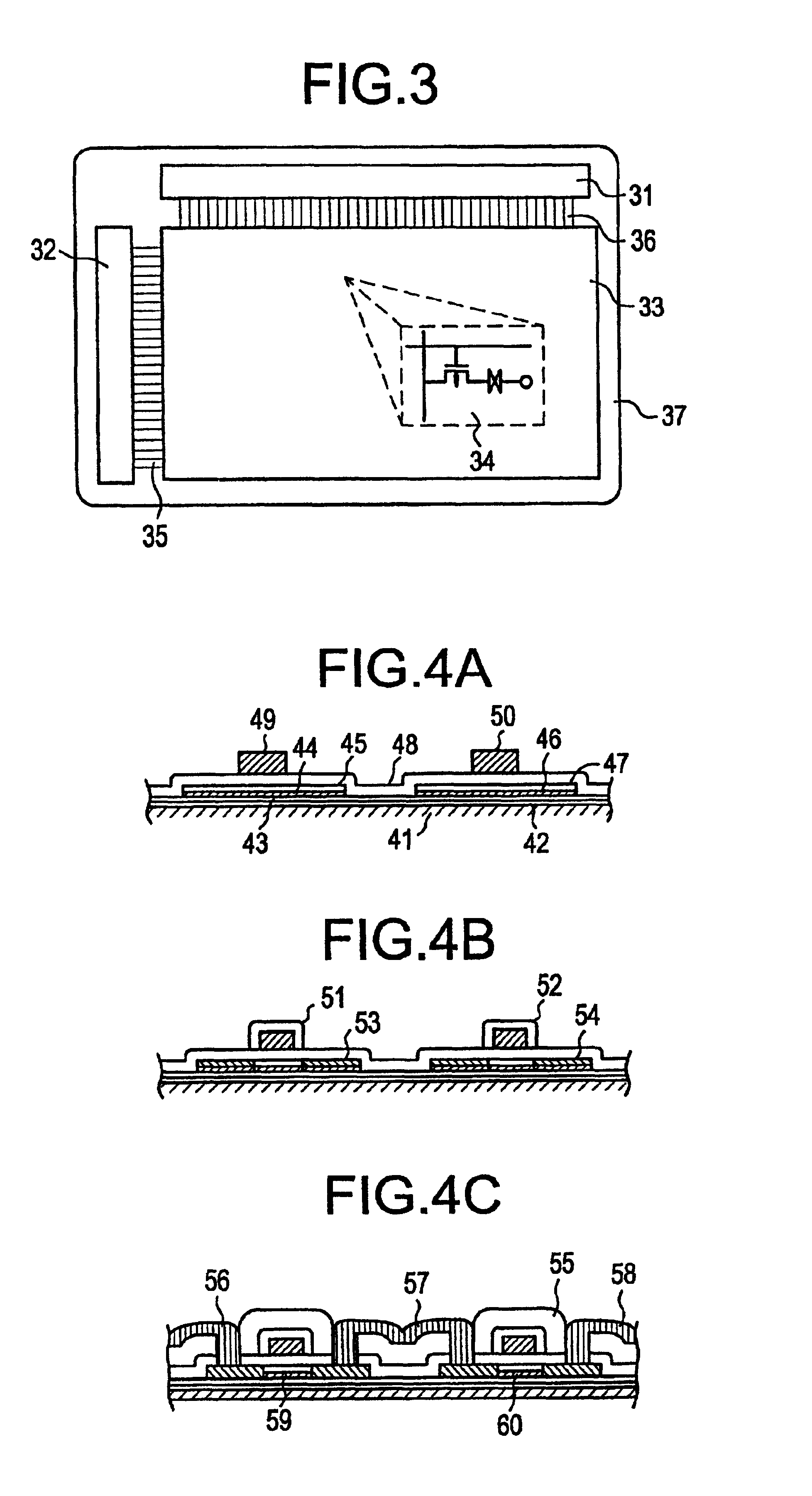 Electric device, matrix device, electro-optical display device and semiconductor memory having thin-film transistors