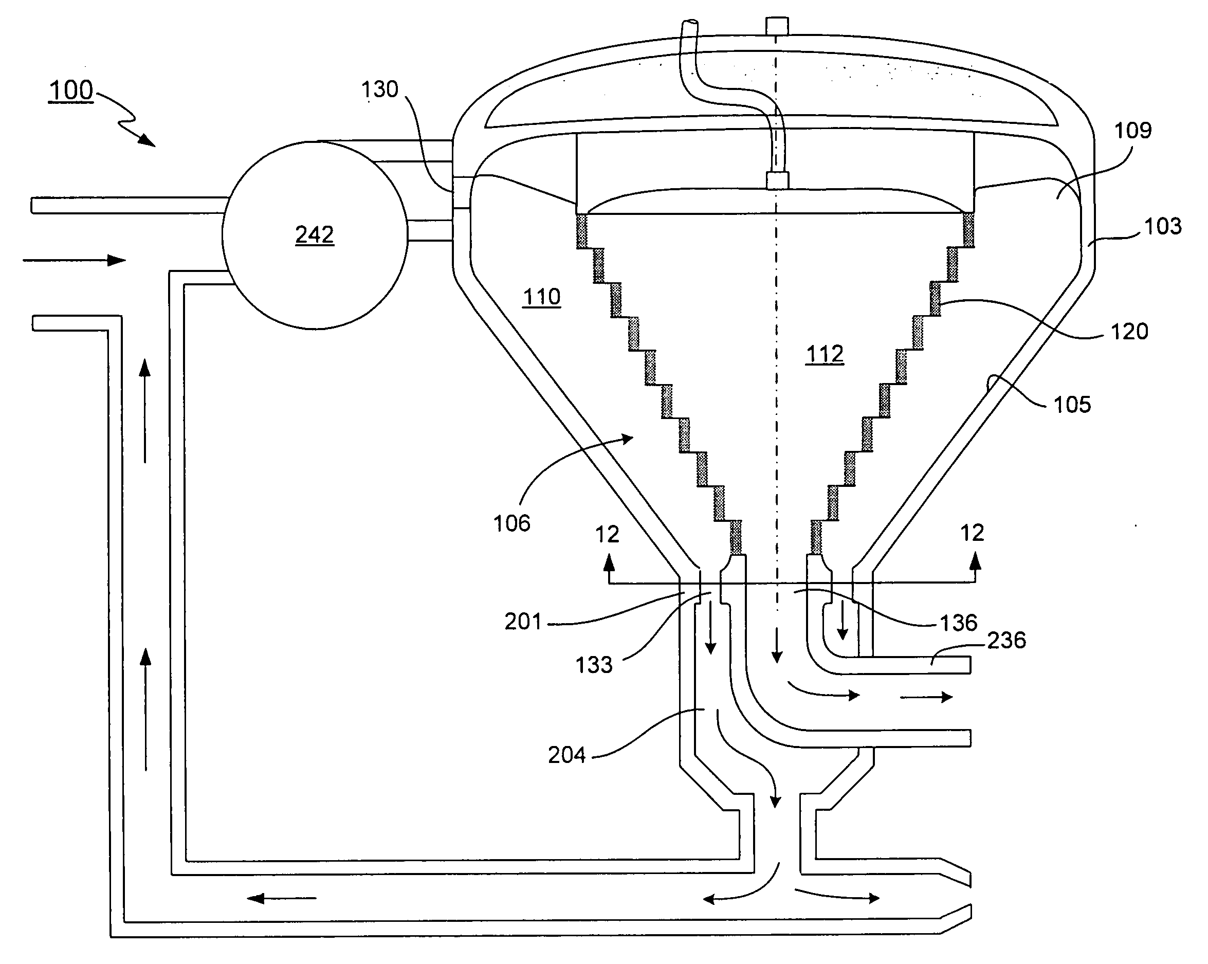 Hydroclone based fluid filtration system