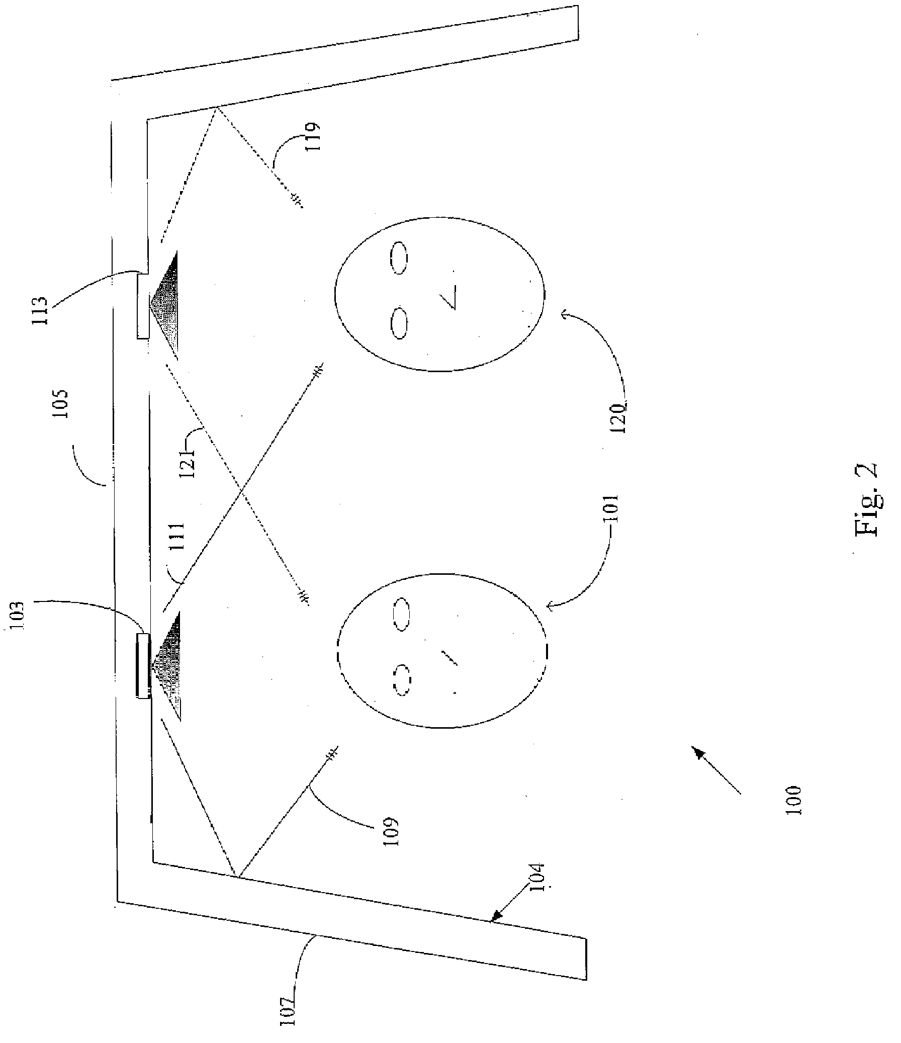 Directional loudspeaker to reduce direct sound