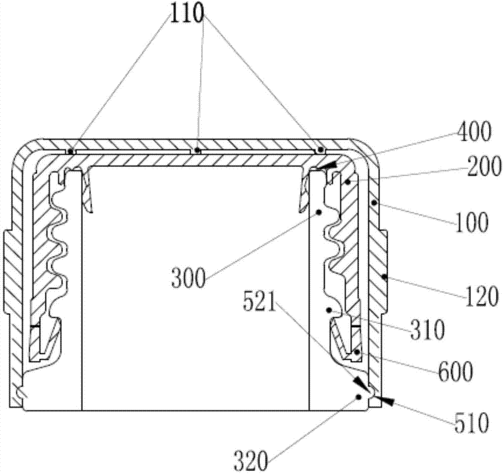 Container mouth packaging structure with two layers of sealing covers