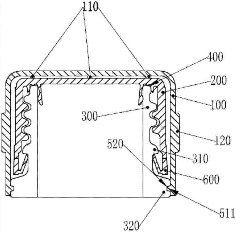 Container mouth packaging structure with two layers of sealing covers