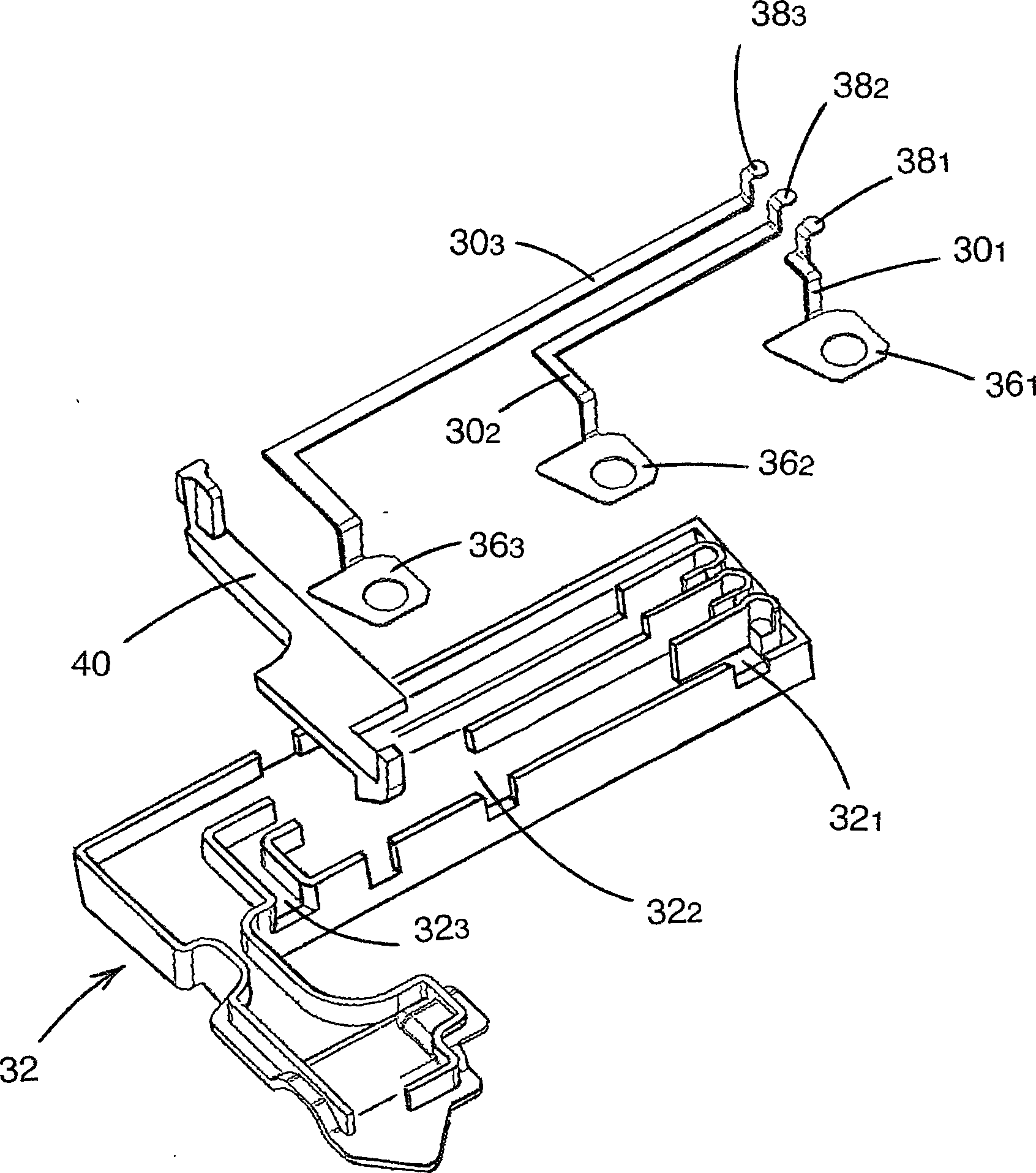 Electronic trip device case for a circuit breaker, electronic trip device and assembly method thereof