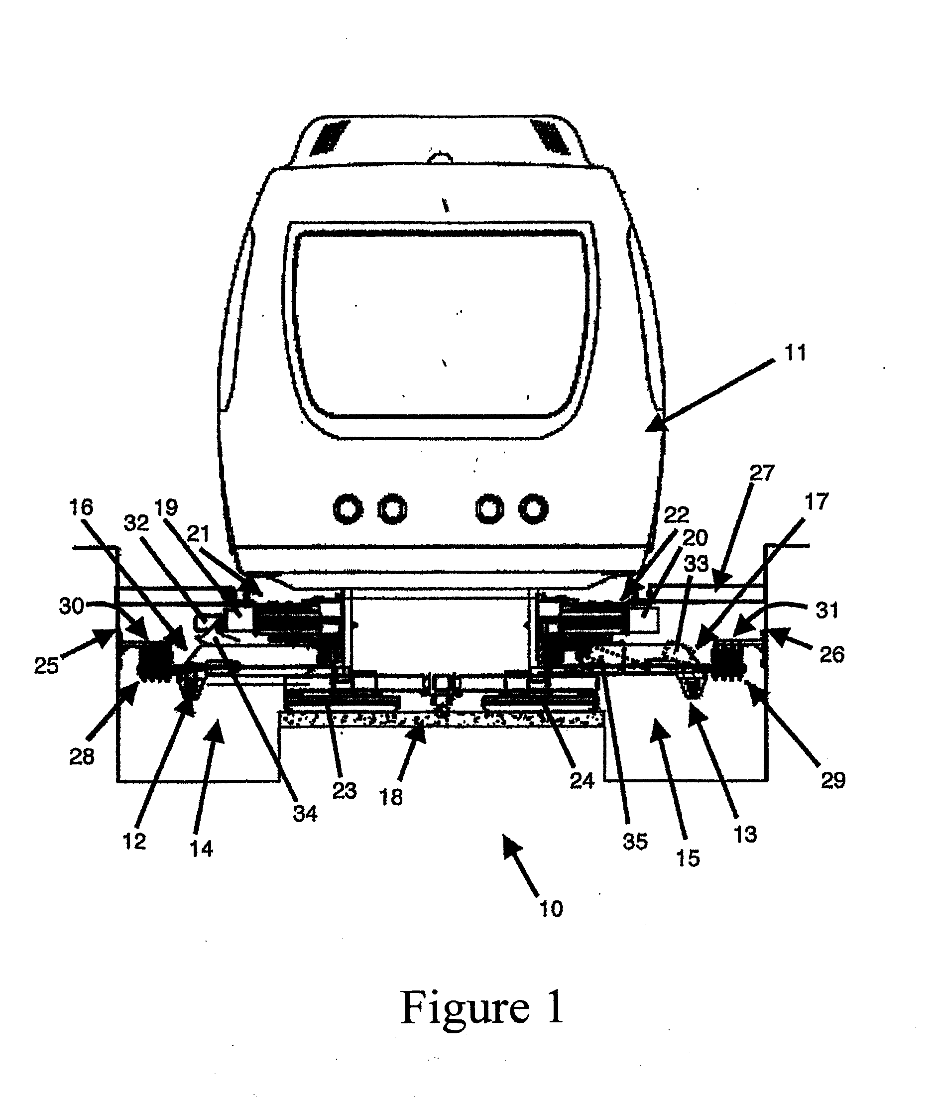 Transport equipment with a vehicle guided along a single traffic lane