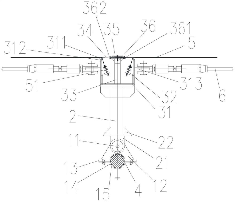 Unlocking-prevention cable and film connecting structure of large-opening cable dome structure and construction method