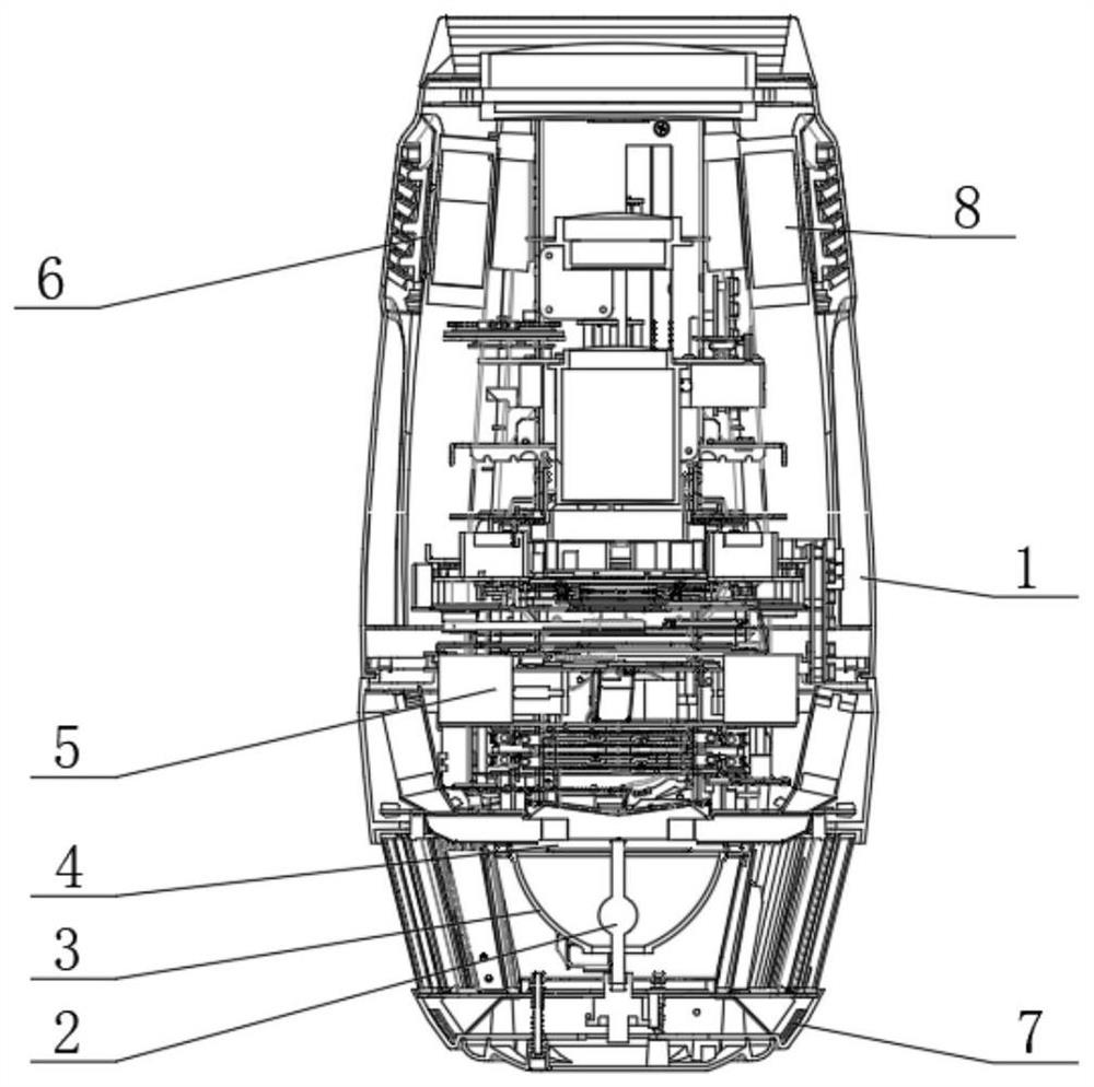 Efficient heat dissipation high-power stage lamp with mute effect