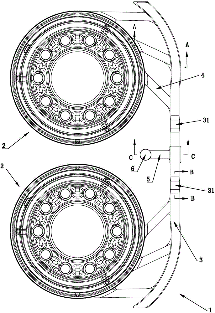 Static pressure line double-brake-drum rotary casting device