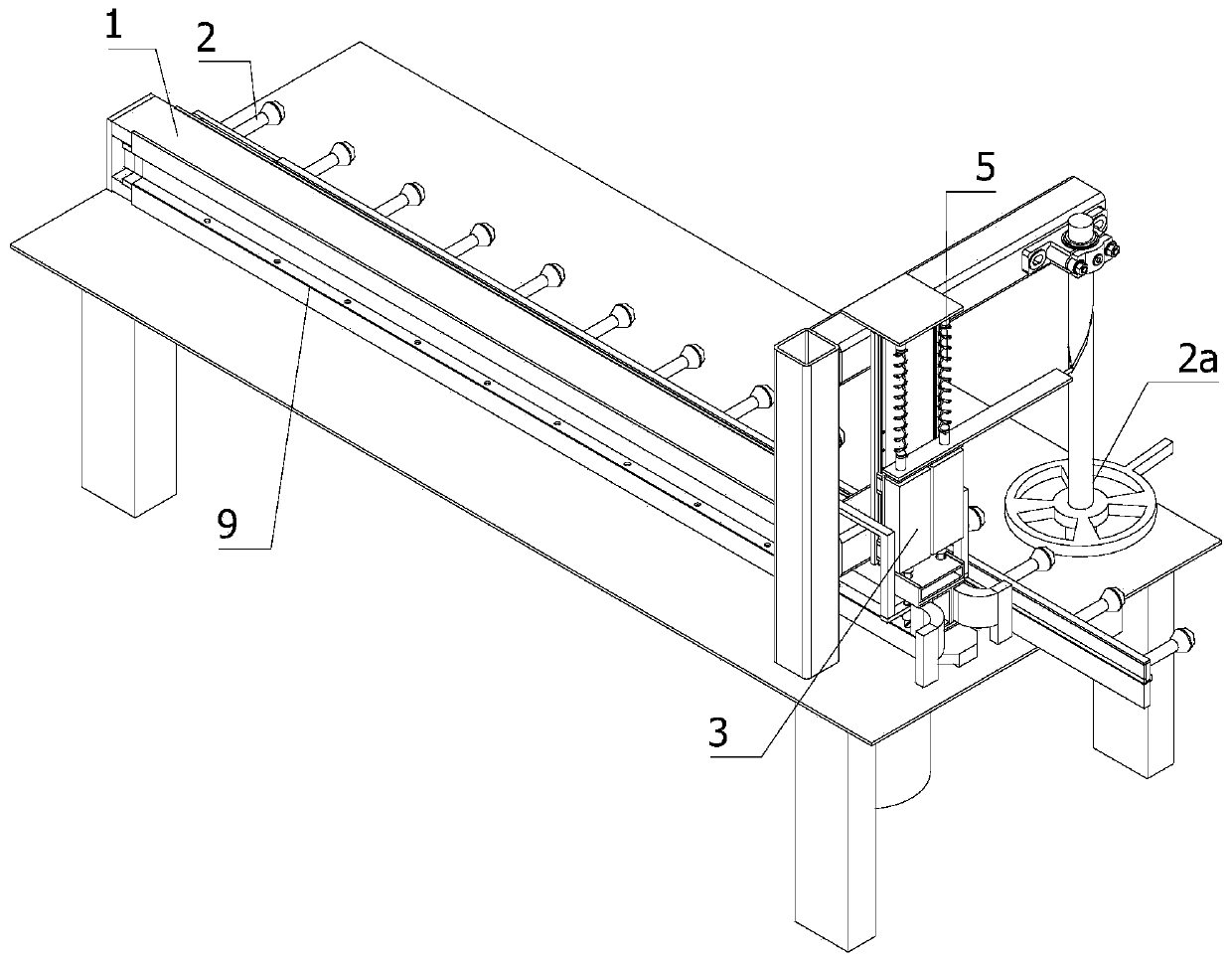 Work method of aluminum alloy tool bus duct machining equipment