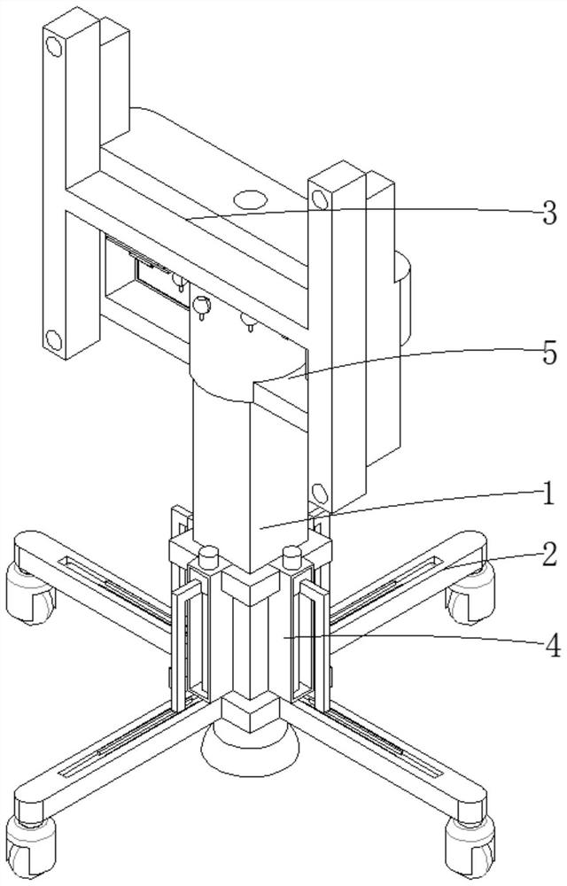 Television floor stand capable of being used on bumpy ground