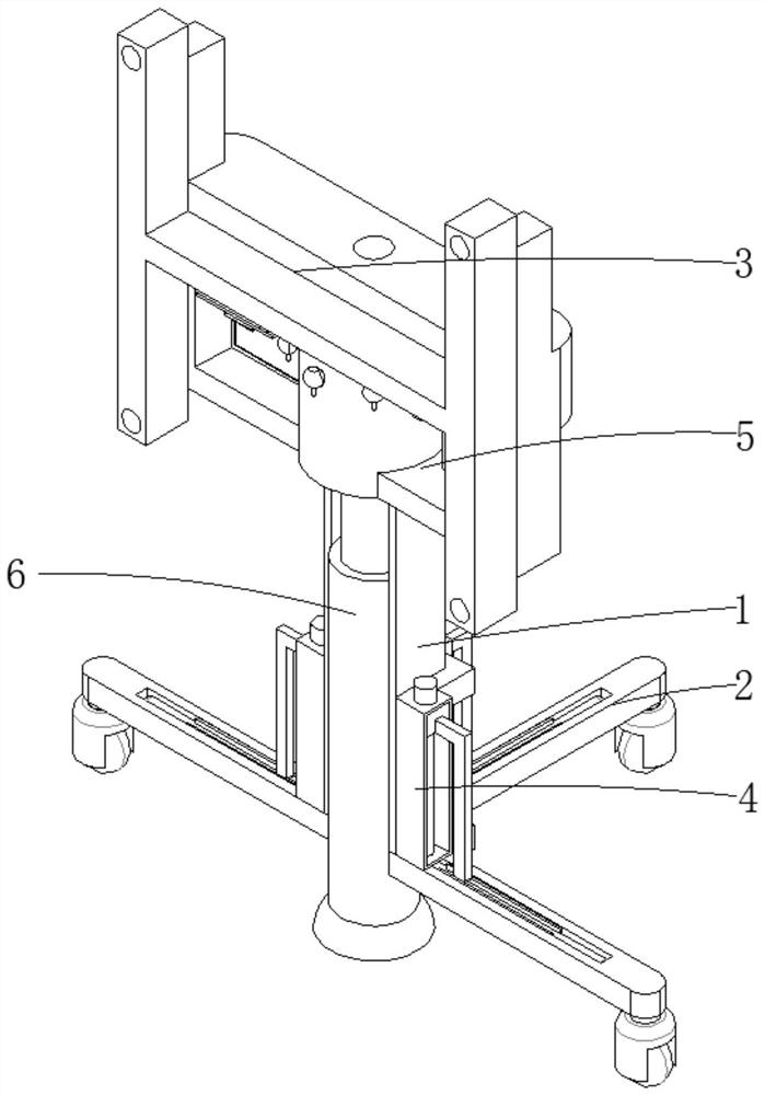Television floor stand capable of being used on bumpy ground