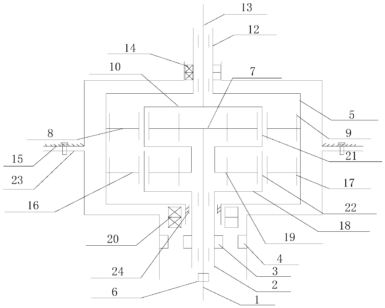 A deceleration clutch bearing installation structure