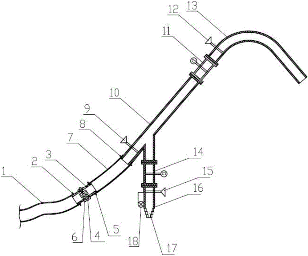Three-way pipe for casting and use method thereof