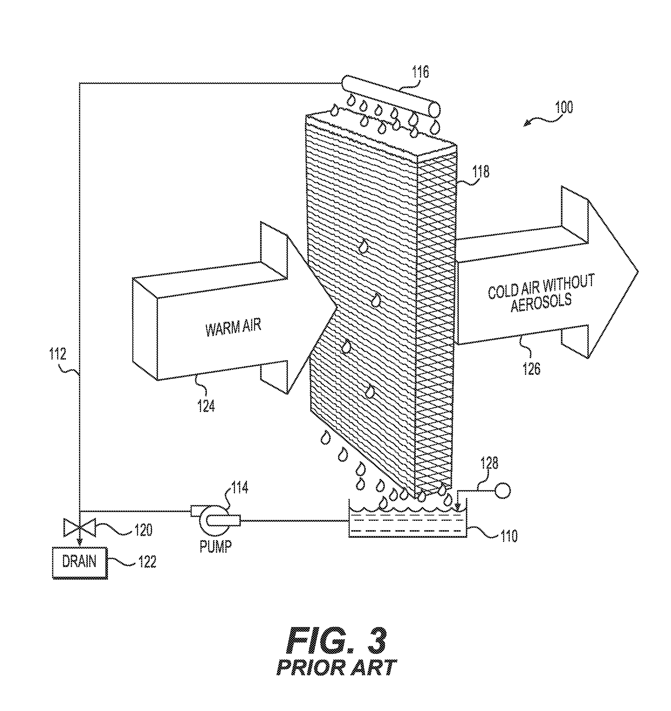 Water minimizing method and apparatus for use with evaporative cooling devices