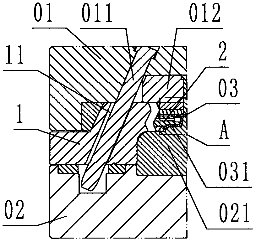 Step-by-step secondary core-pulling demolding device with transverse sliding block for injection mold