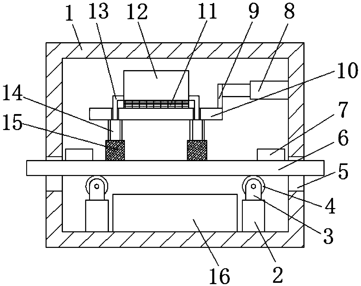 Plate heating and gluing device