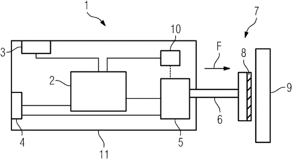 Braking system with intelligent actuators for braking a vehicle traveling along a track