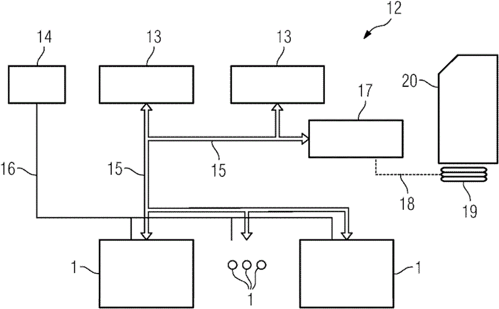 Braking system with intelligent actuators for braking a vehicle traveling along a track