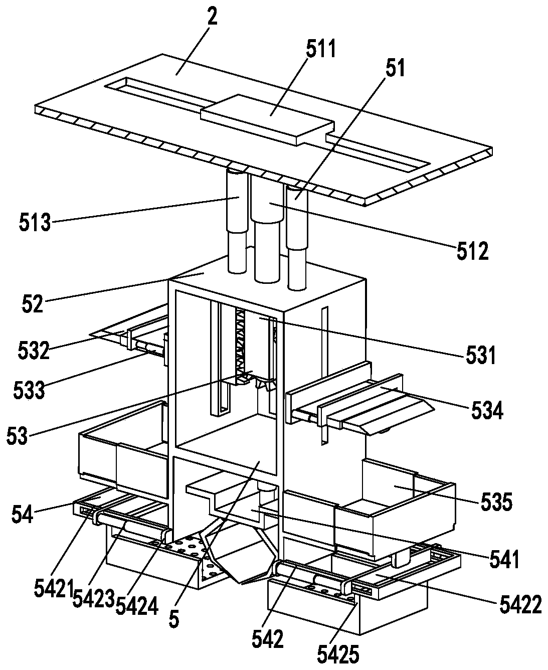 A device for dredging the interior of a municipal rainwater outlet