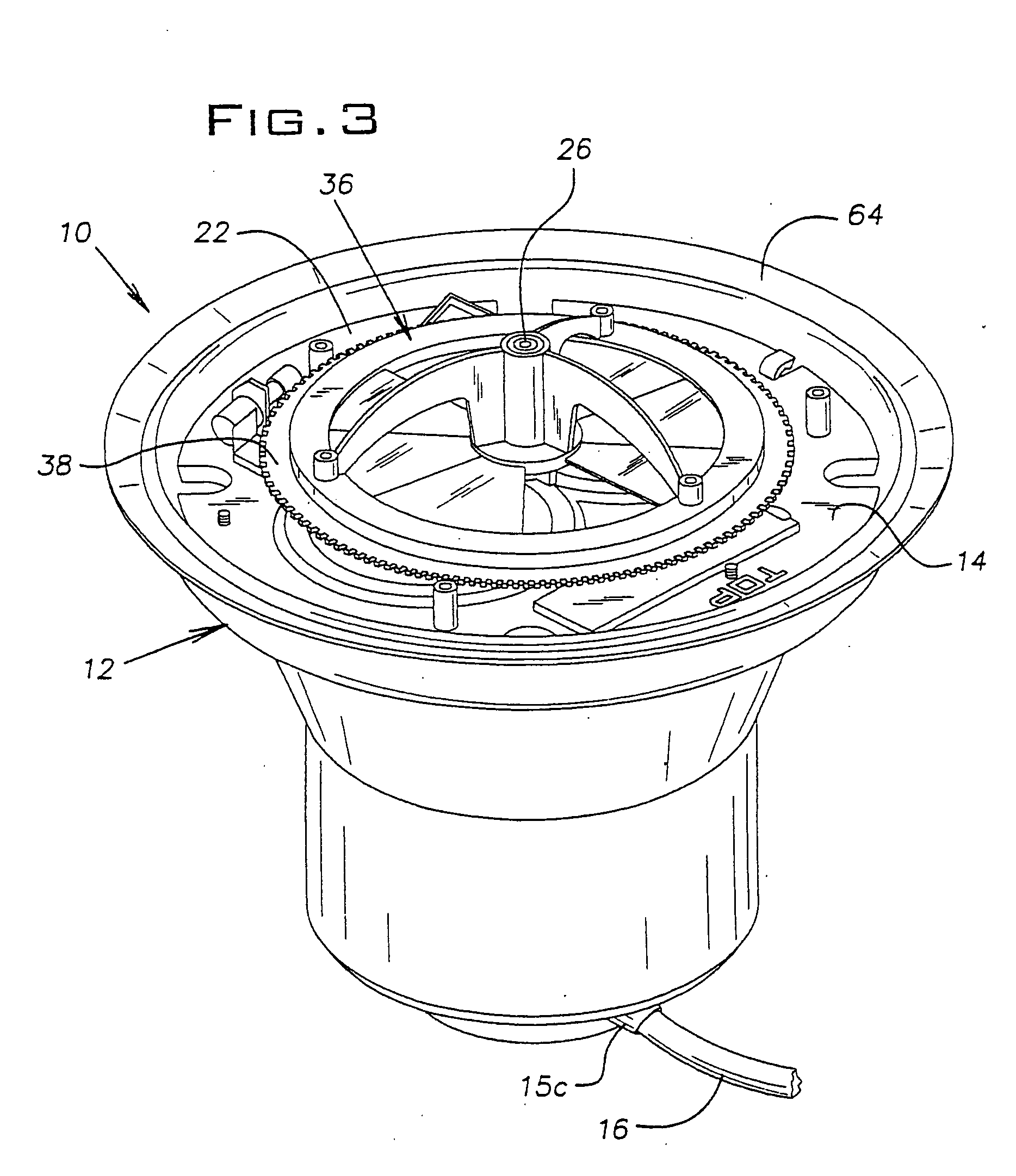 Submersible lighting fixture with color wheel