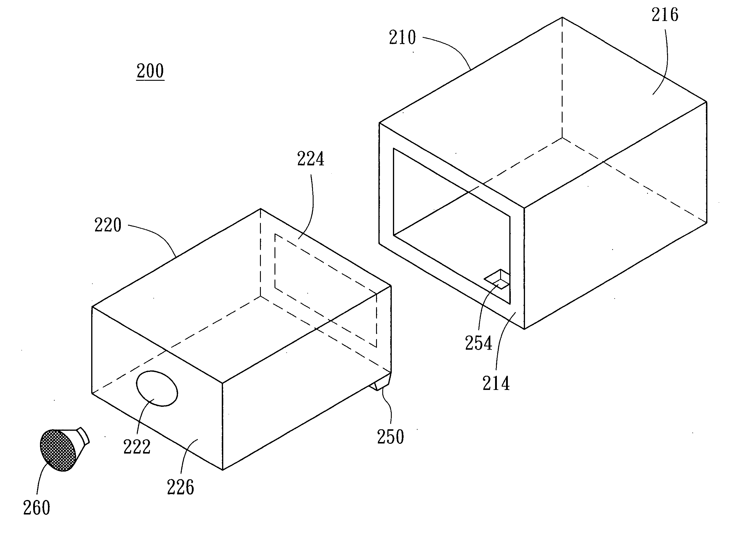 Telescopic speaker box, and audio player and electronic apparatus using the same