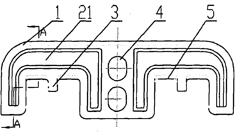 Supporting fixture of rectangular conductor