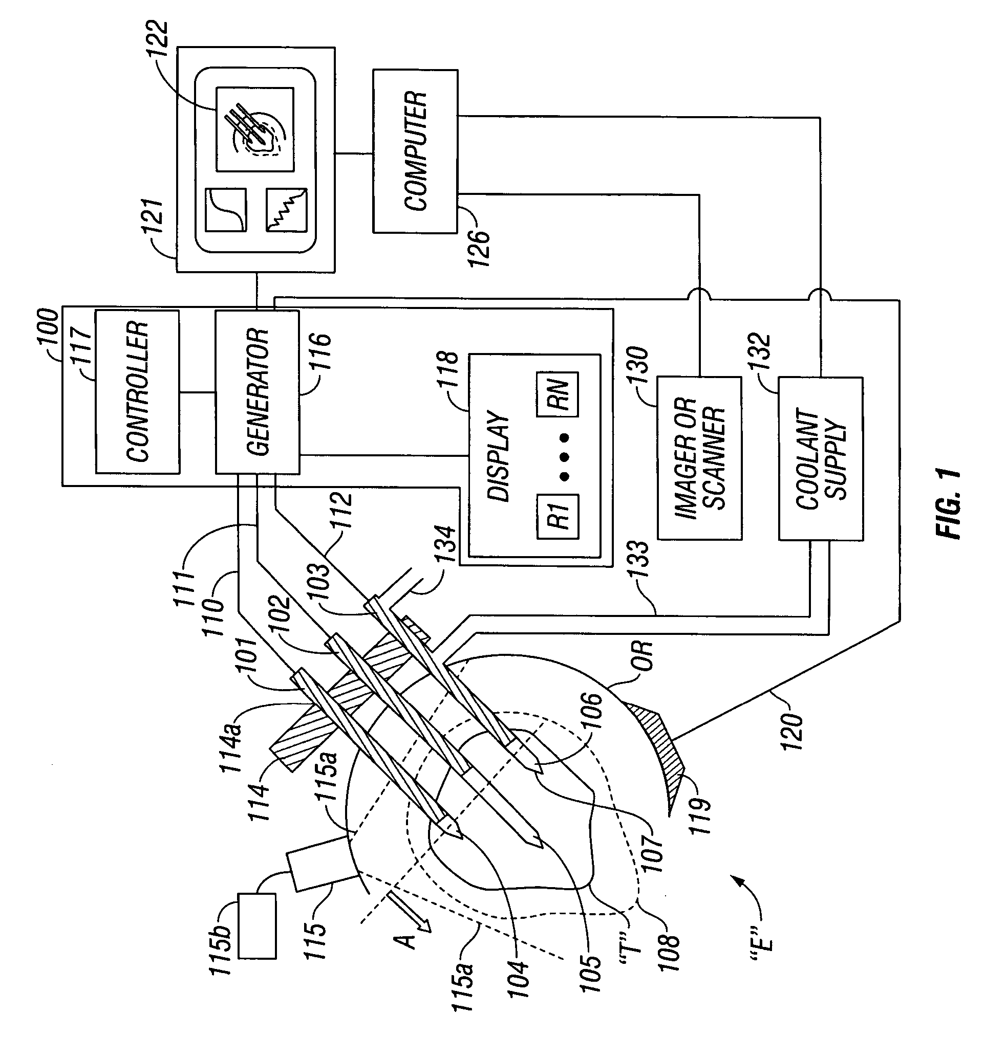 Electrosurgical system employing multiple electrodes and method thereof