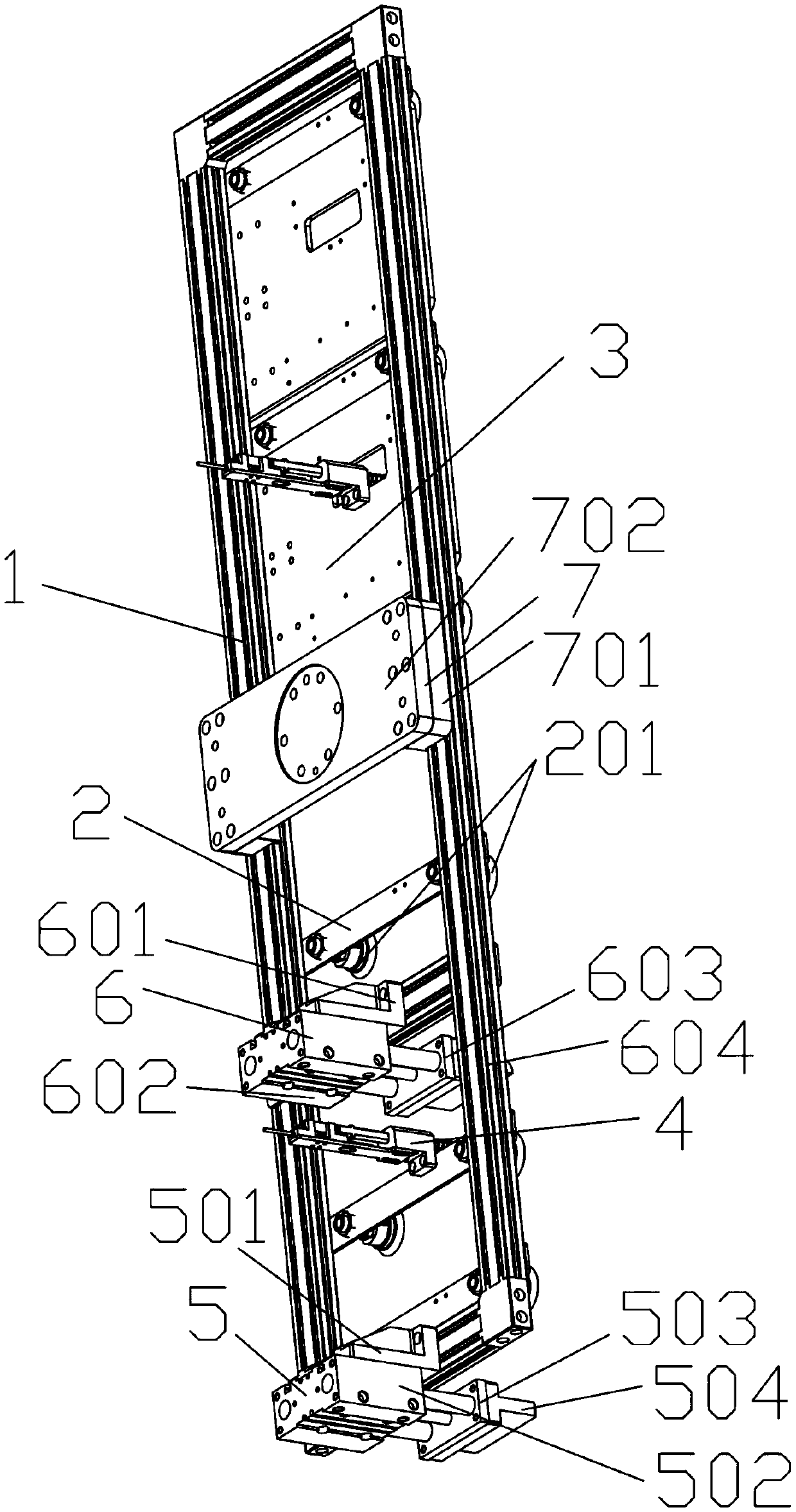 Box-opening clamping jaw