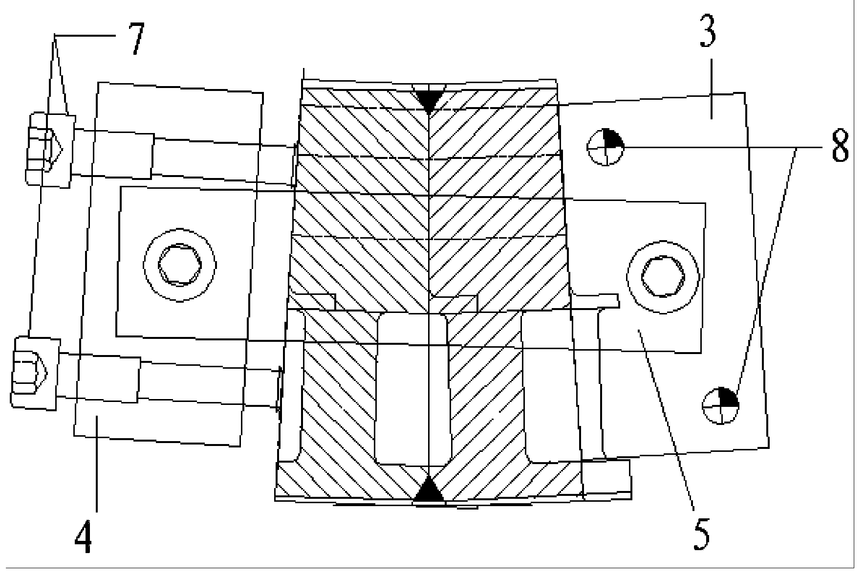 Group machining tooling and process for steam turbine blade multi-pass arc surface