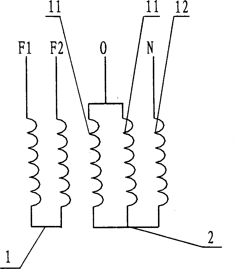 Biax arc suppression coil