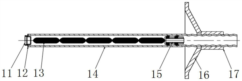 Anti-anchoring agent retraction piston, anchor rod and method