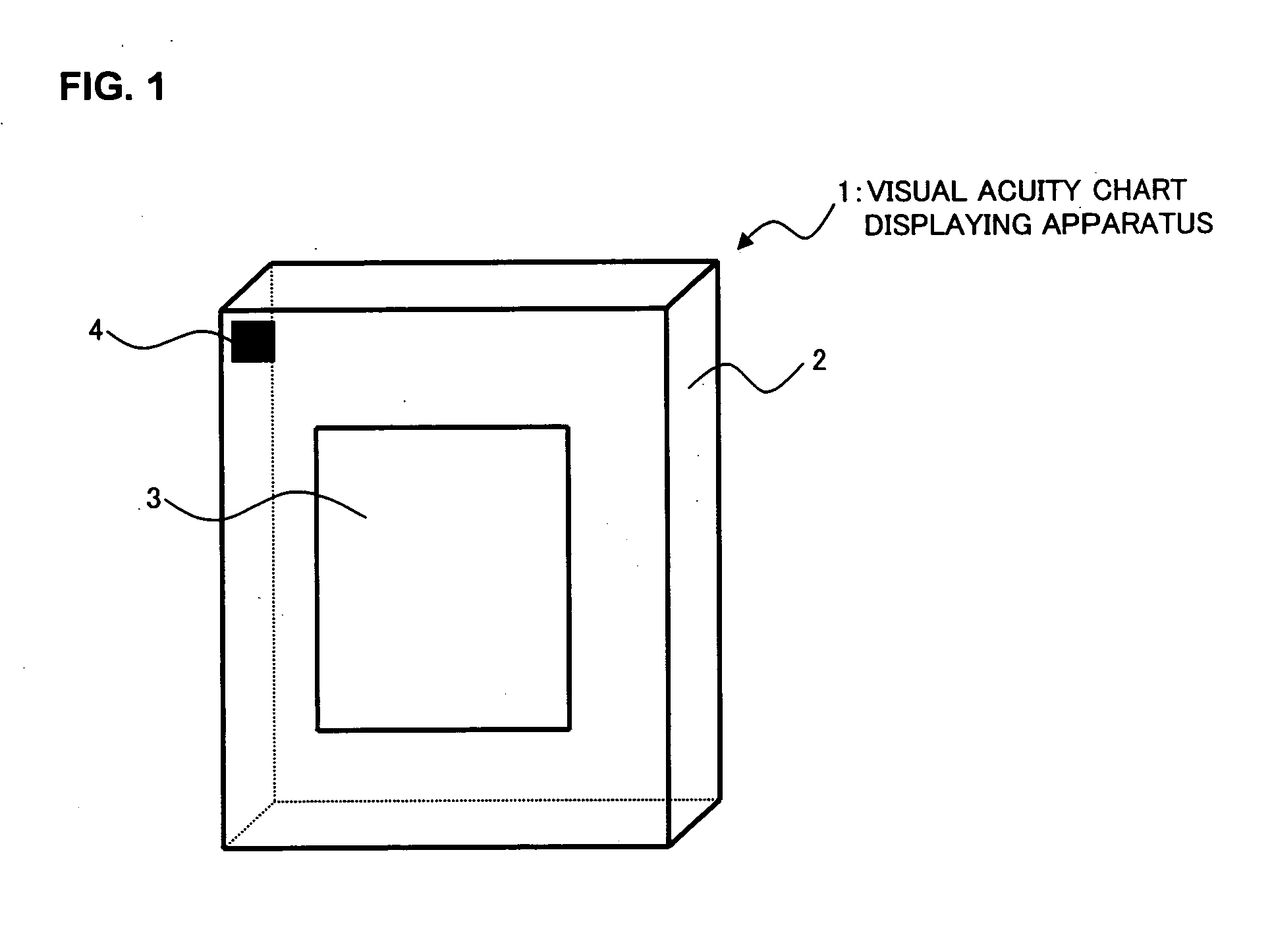 Visual acuity chart displaying apparatus and optometry apparatus