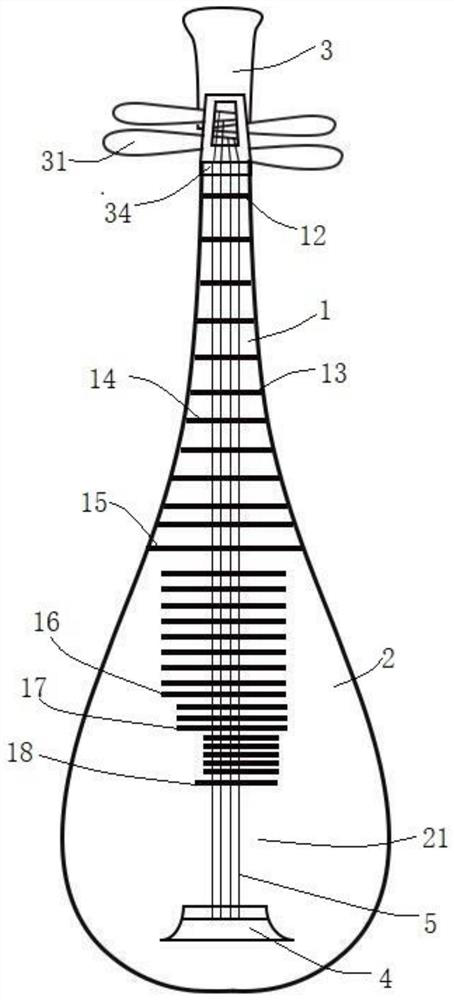 Bass 4-stringed Chinese lute