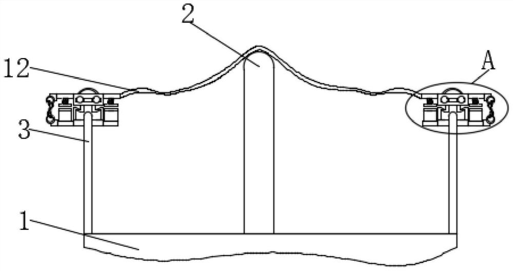 A sunshade net for vegetable planting with fast positioning