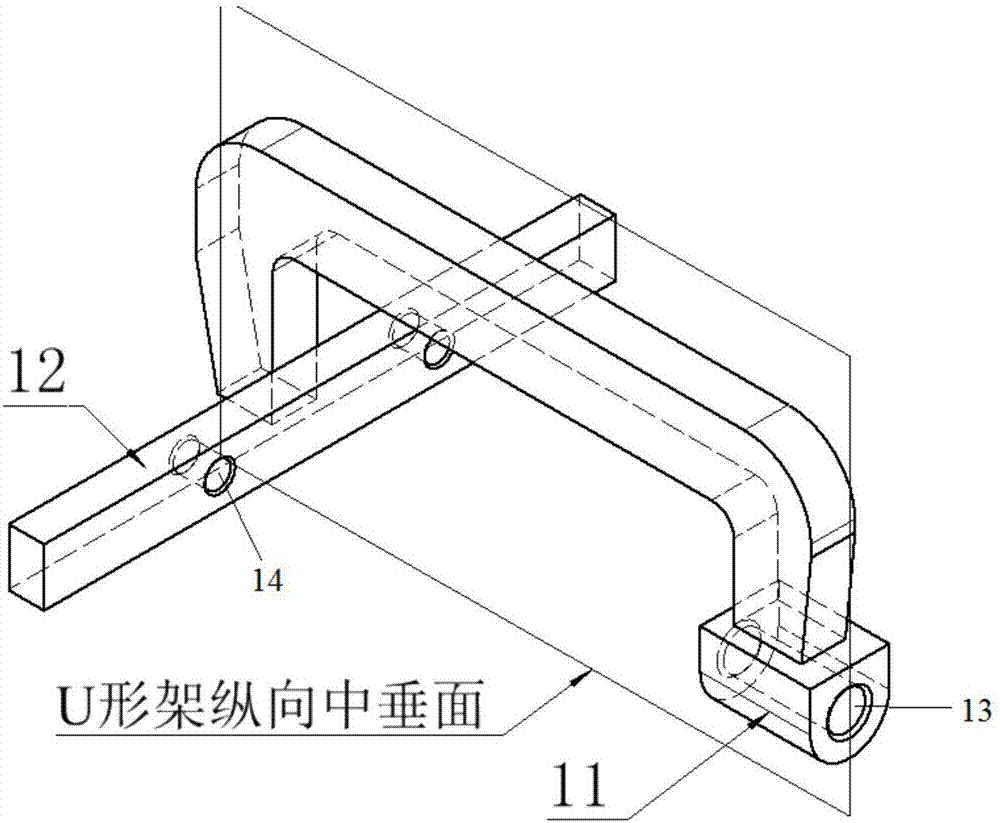 U-shaped pipe pile armor installing tool