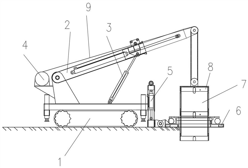 Tube drawing bench for construction in underground narrow space and construction method
