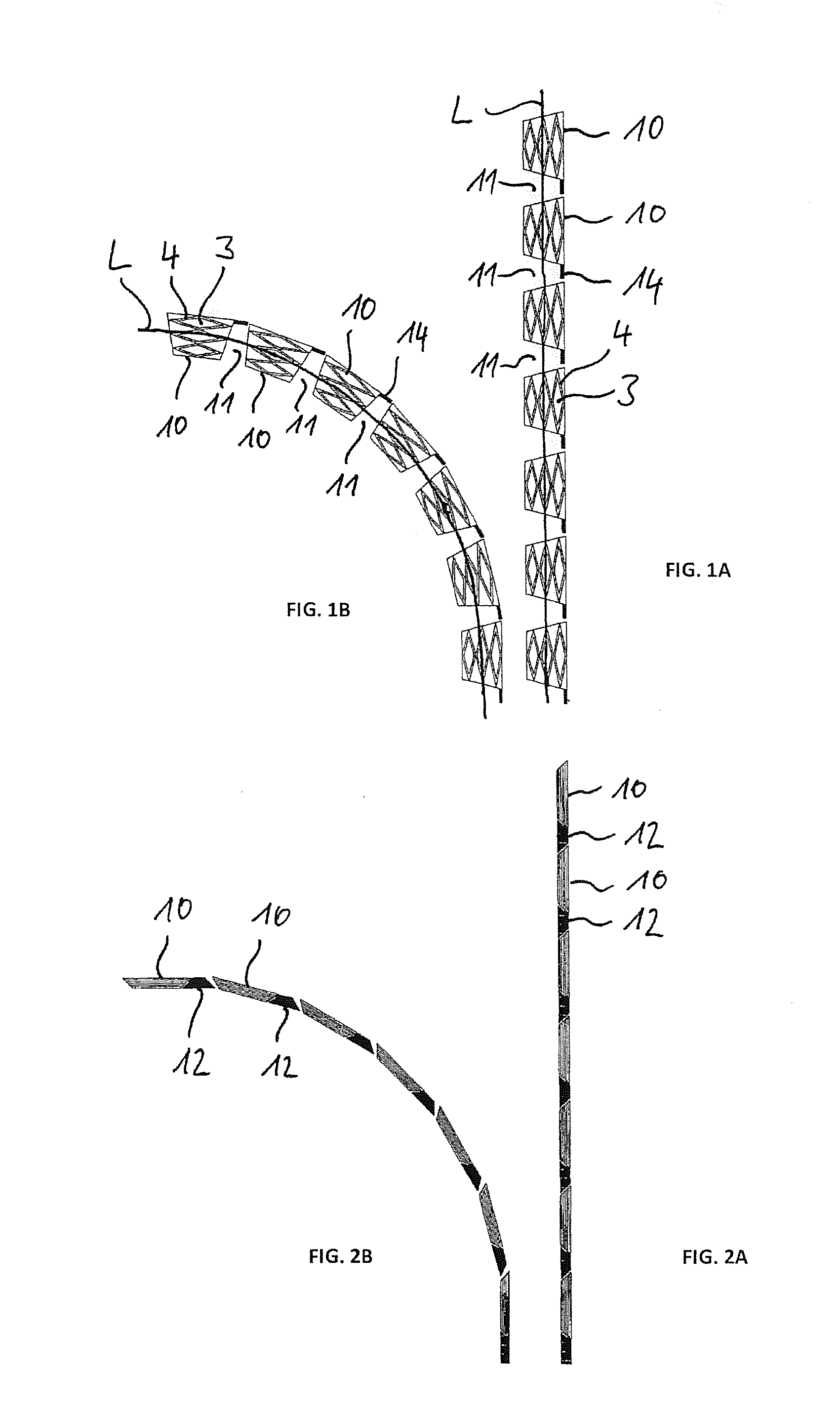 Arrangement for implanting stent elements in or around a hollow organ