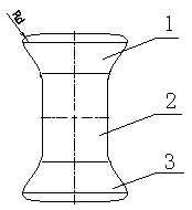 Crosspiece structure of R6-level shift mooring chain and shift pressing process