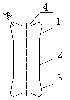 Crosspiece structure of R6-level shift mooring chain and shift pressing process