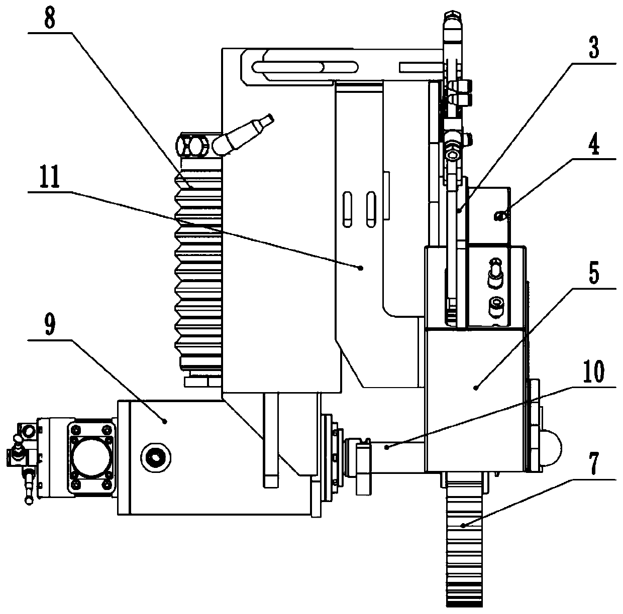 Intelligent polishing system suitable for robot tail end