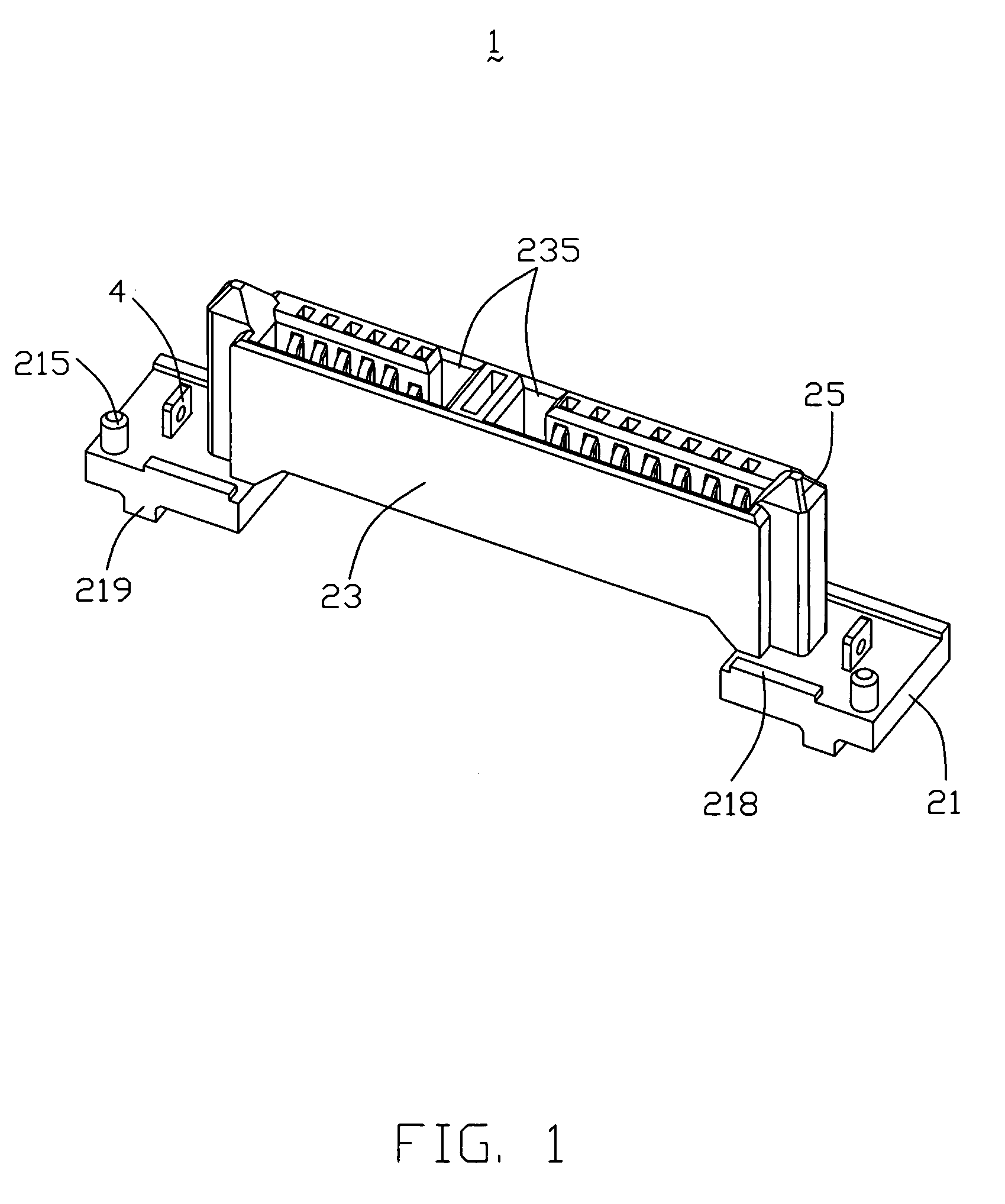 Electrical connector having low broad mounting profile