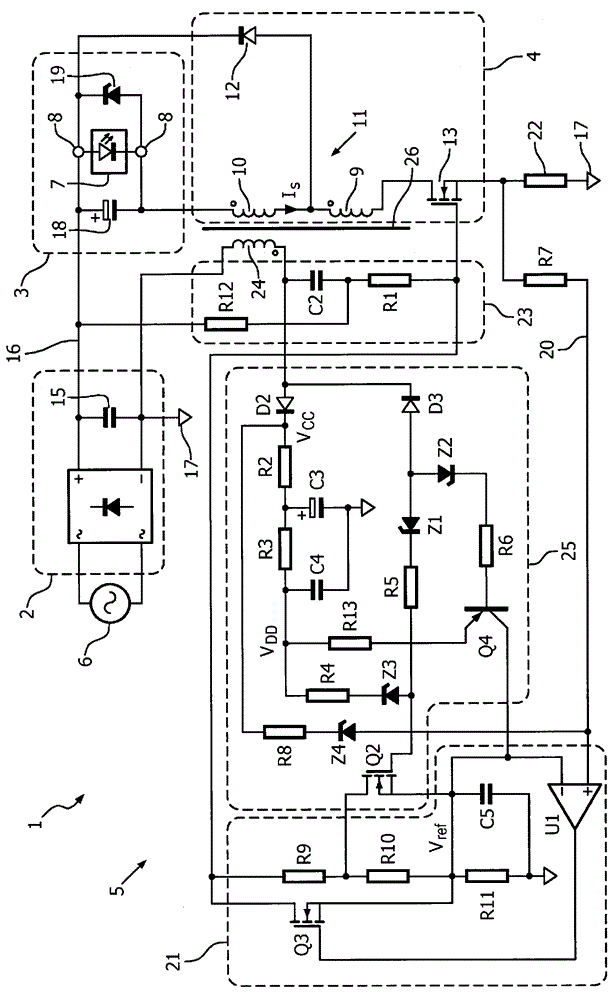 Driver circuit for at least one load and method of operating the same