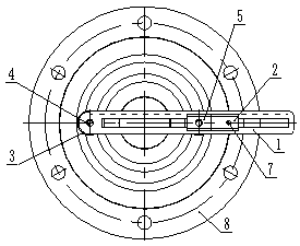 Circular groove medium diameter detecting ruler and using method thereof