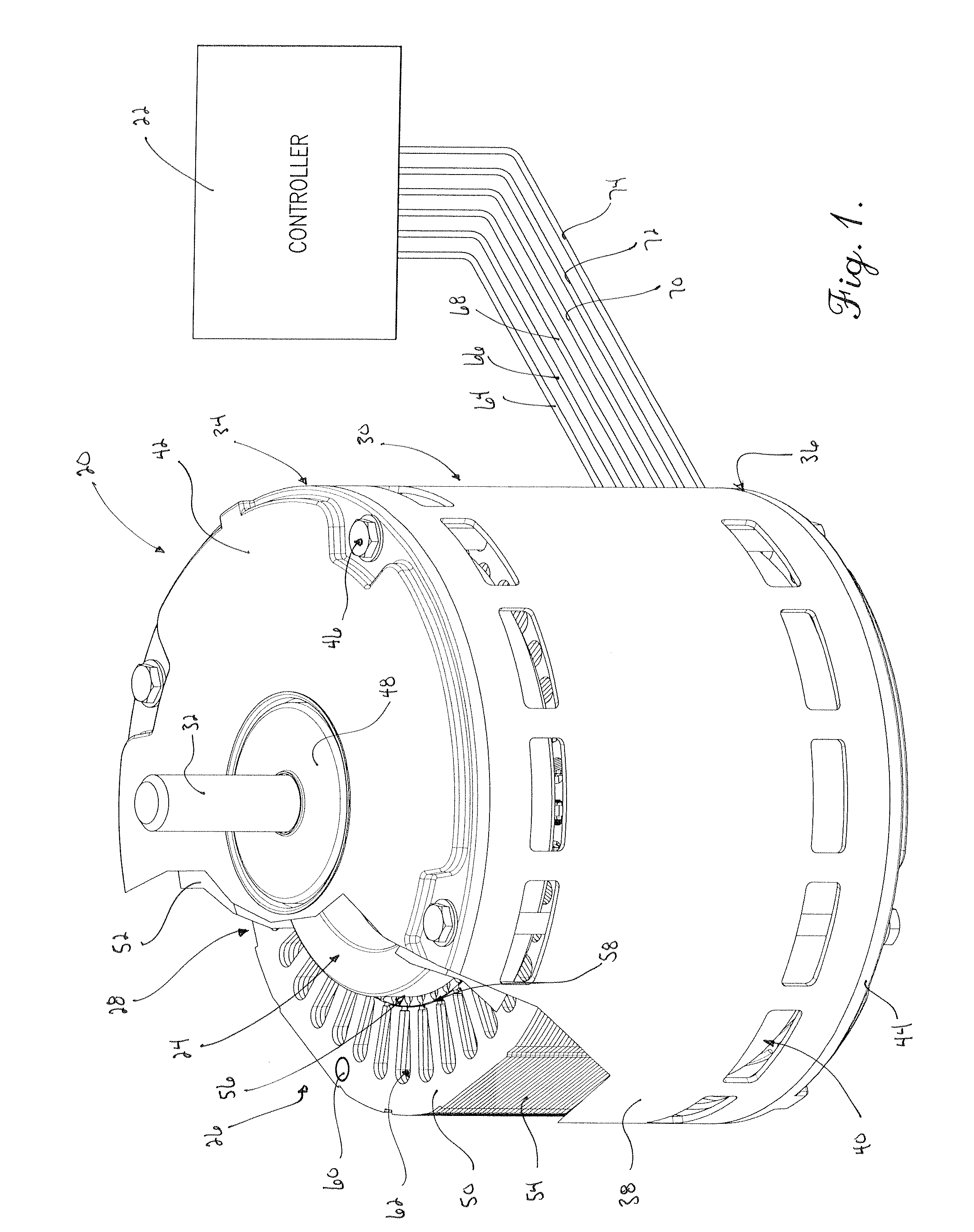 Motor with impedance balanced winding