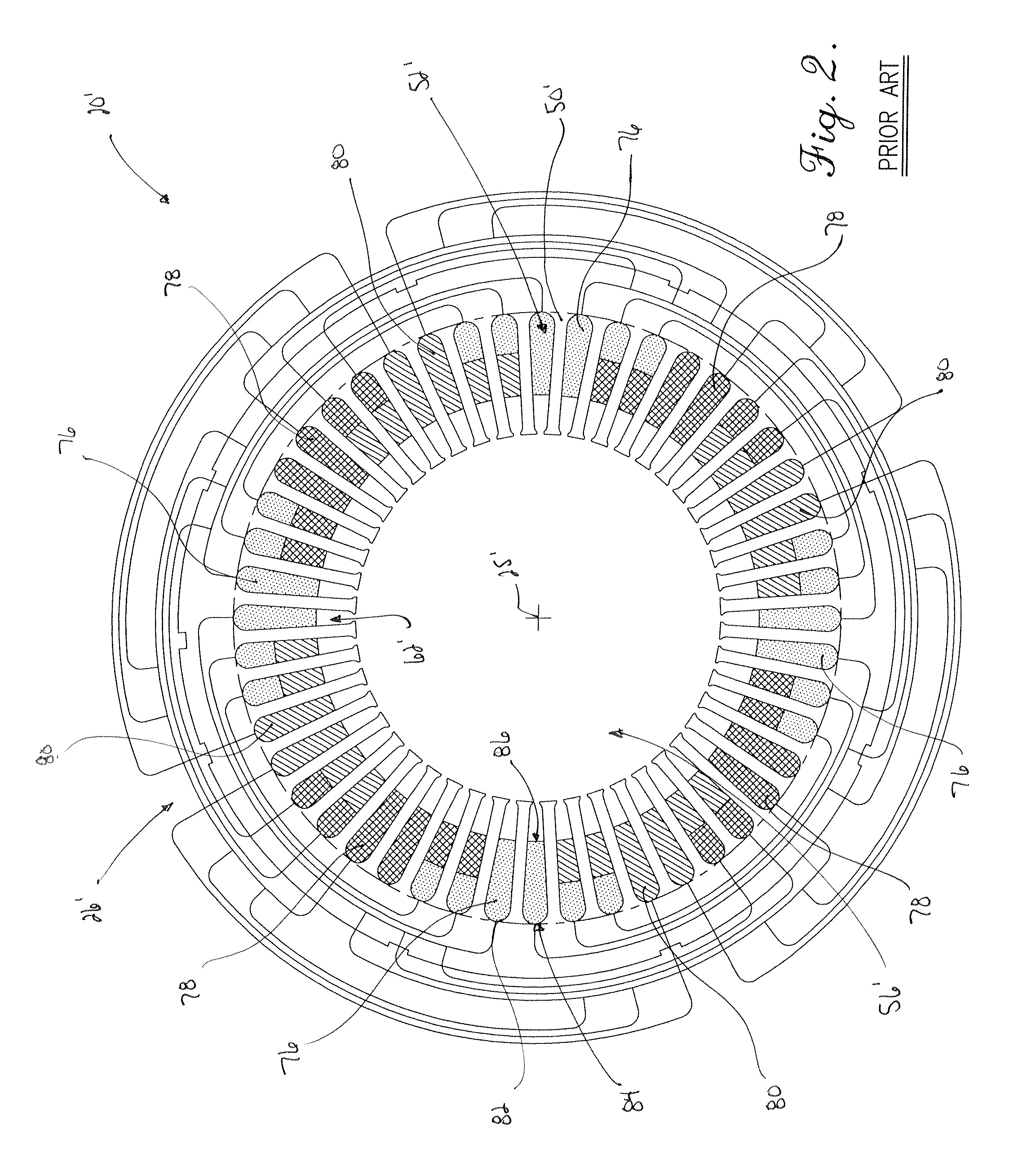 Motor with impedance balanced winding