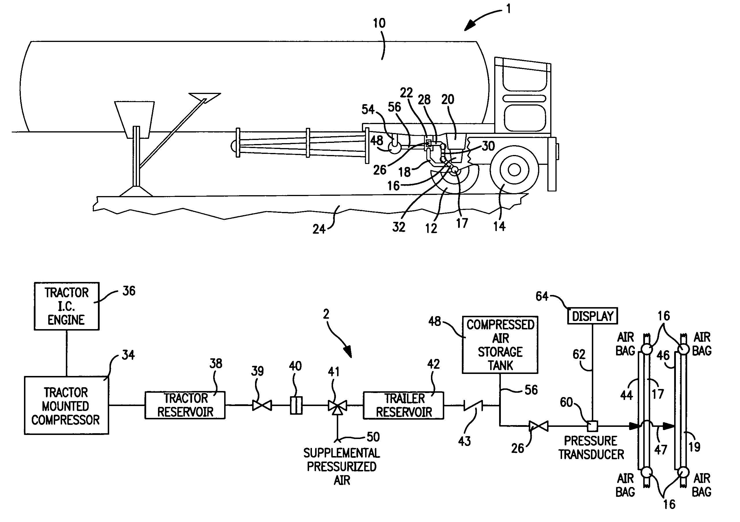 Method of measuring the weight of bulk liquid material within a trailer