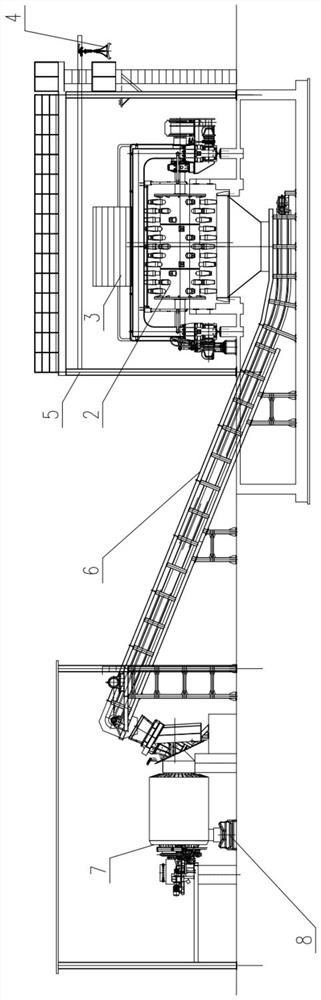 Short-process integrated treatment system and treatment method for steel slag