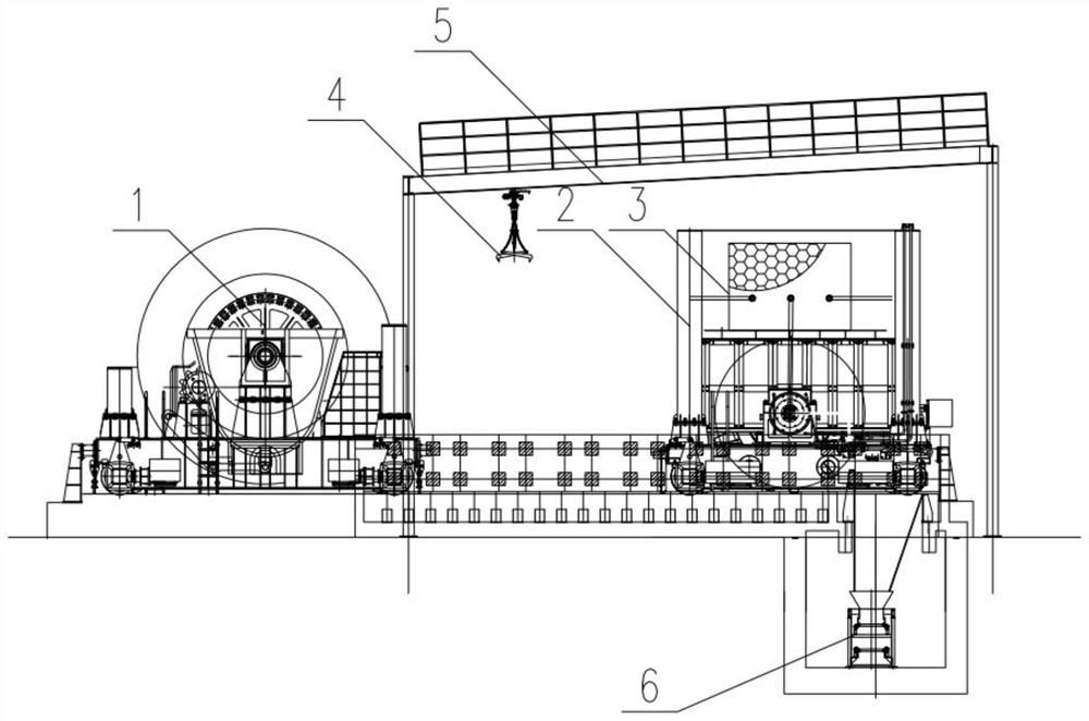 Short-process integrated treatment system and treatment method for steel slag