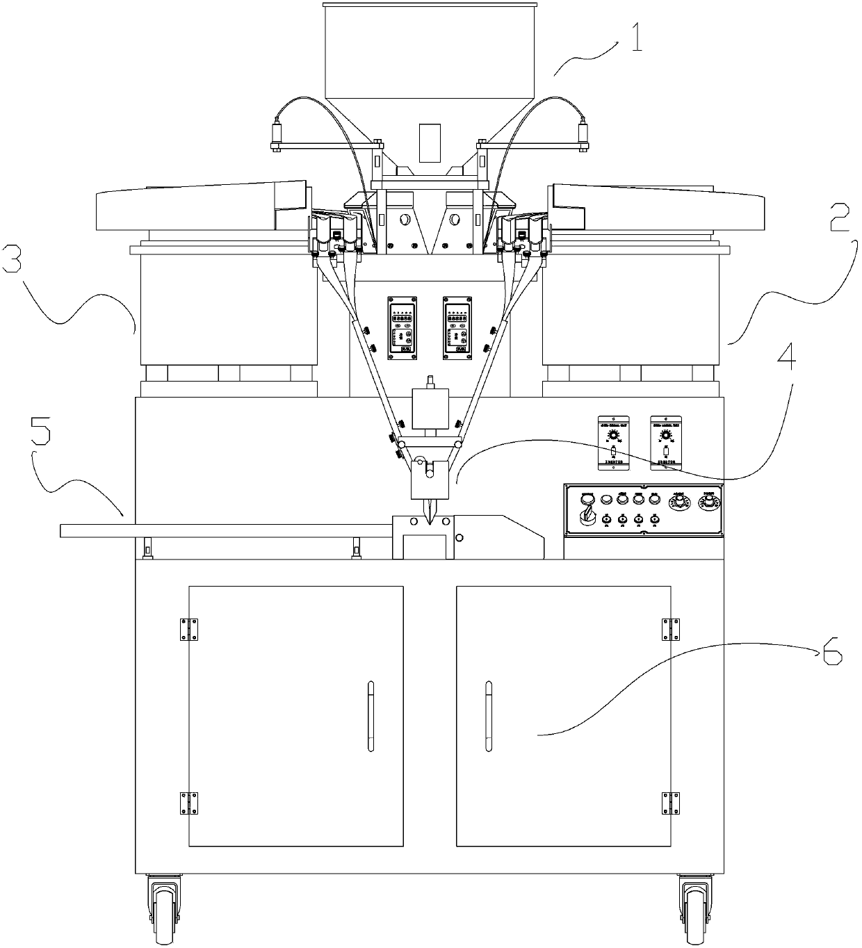 Whistle candy gluing machine