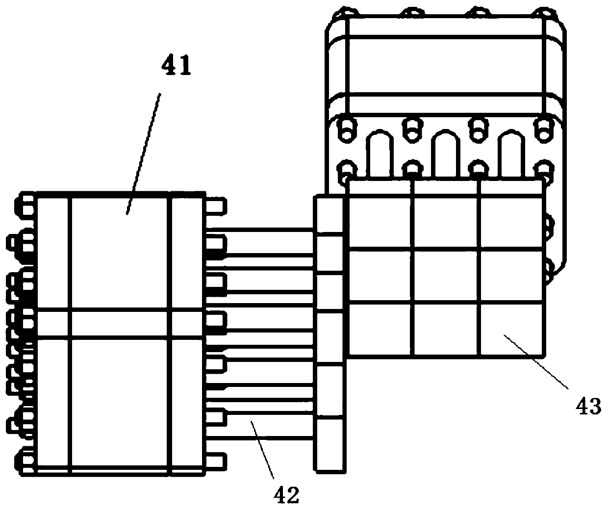 Rock triaxial fracturing device