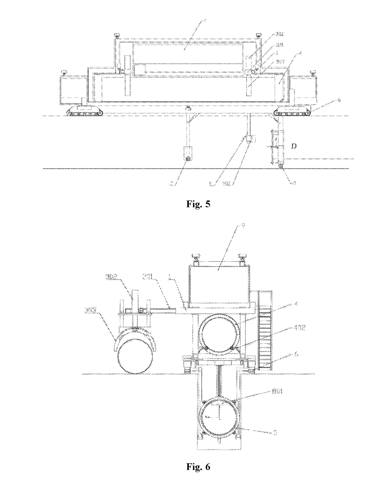 Automatic continuous operation robot for laying large-diameter pipelines and operating method therefor