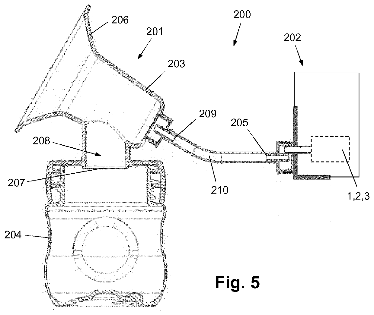 Pump device, comprising a pump and a housing accommodating the pump